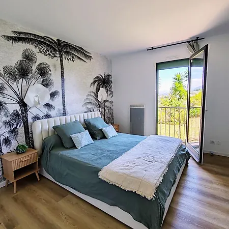 Beautiful Garden With Sea View 2 Bedrooms Ensuite Apartamento Villeneuve-Loubet
